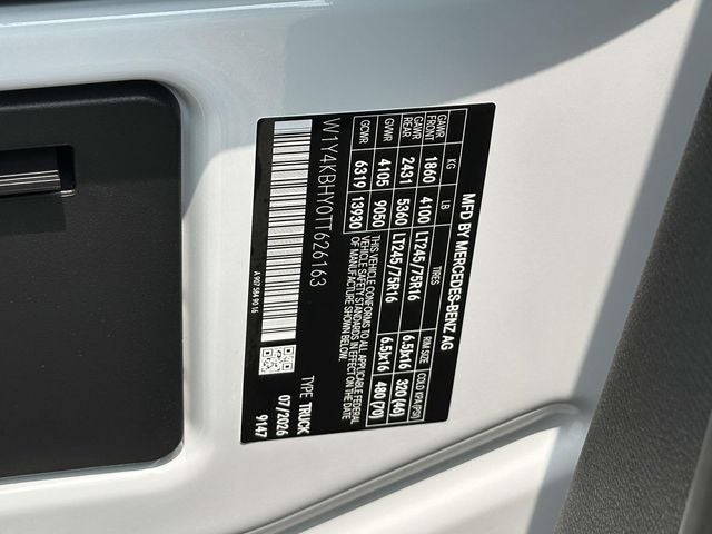 2026 Mercedes-Benz Sprinter 2500 Cargo 144 WB