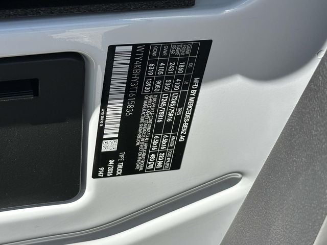 2026 Mercedes-Benz Sprinter 2500 Cargo 144 WB