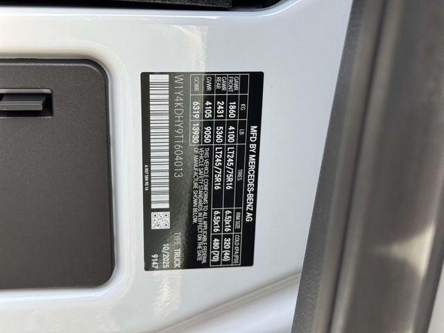 2026 Mercedes-Benz Sprinter 2500 Cargo 170 WB Extended
