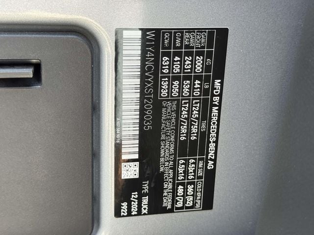 2025 Mercedes-Benz Sprinter 2500 Cargo 170 WB 4MATIC®