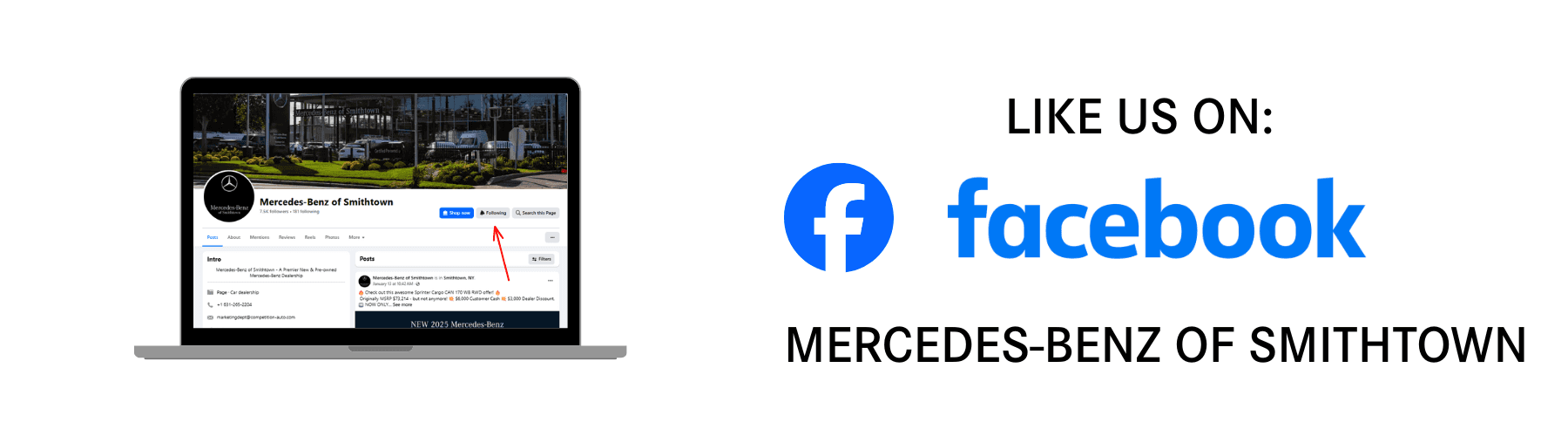 Like Mercedes-Benz of Smithtown on Facebook
