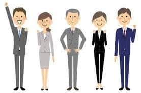 Illustration of a team of dealership professionals