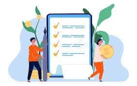 Illustration of a trade-in appraisal being completed