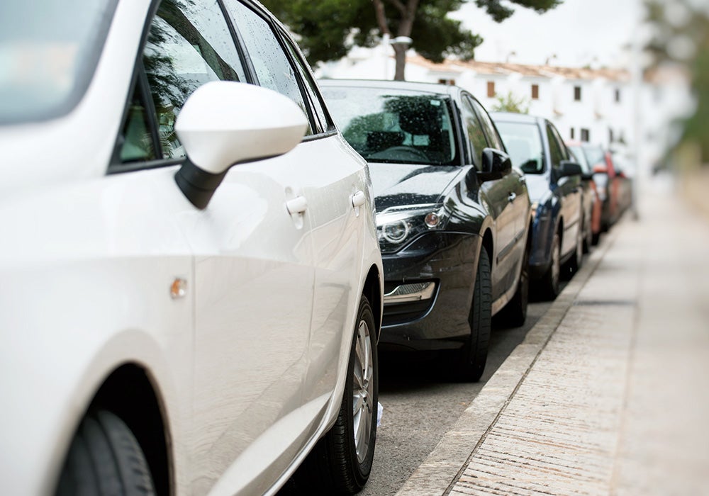 Illustration of a line-up of vehicles